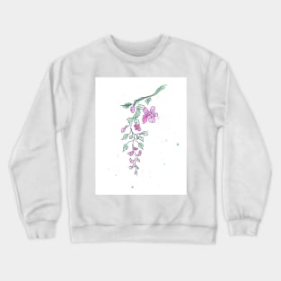 Flower branch, bunch. Watercolor, art decoration, sketch. Illustration hand drawn modern Crewneck Sweatshirt